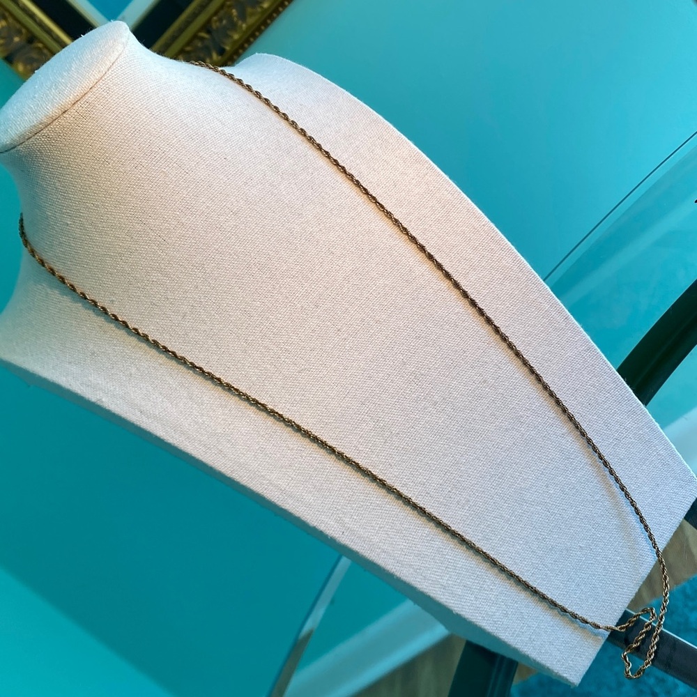 30” Vintage Gold Plated 925 Italian Chain